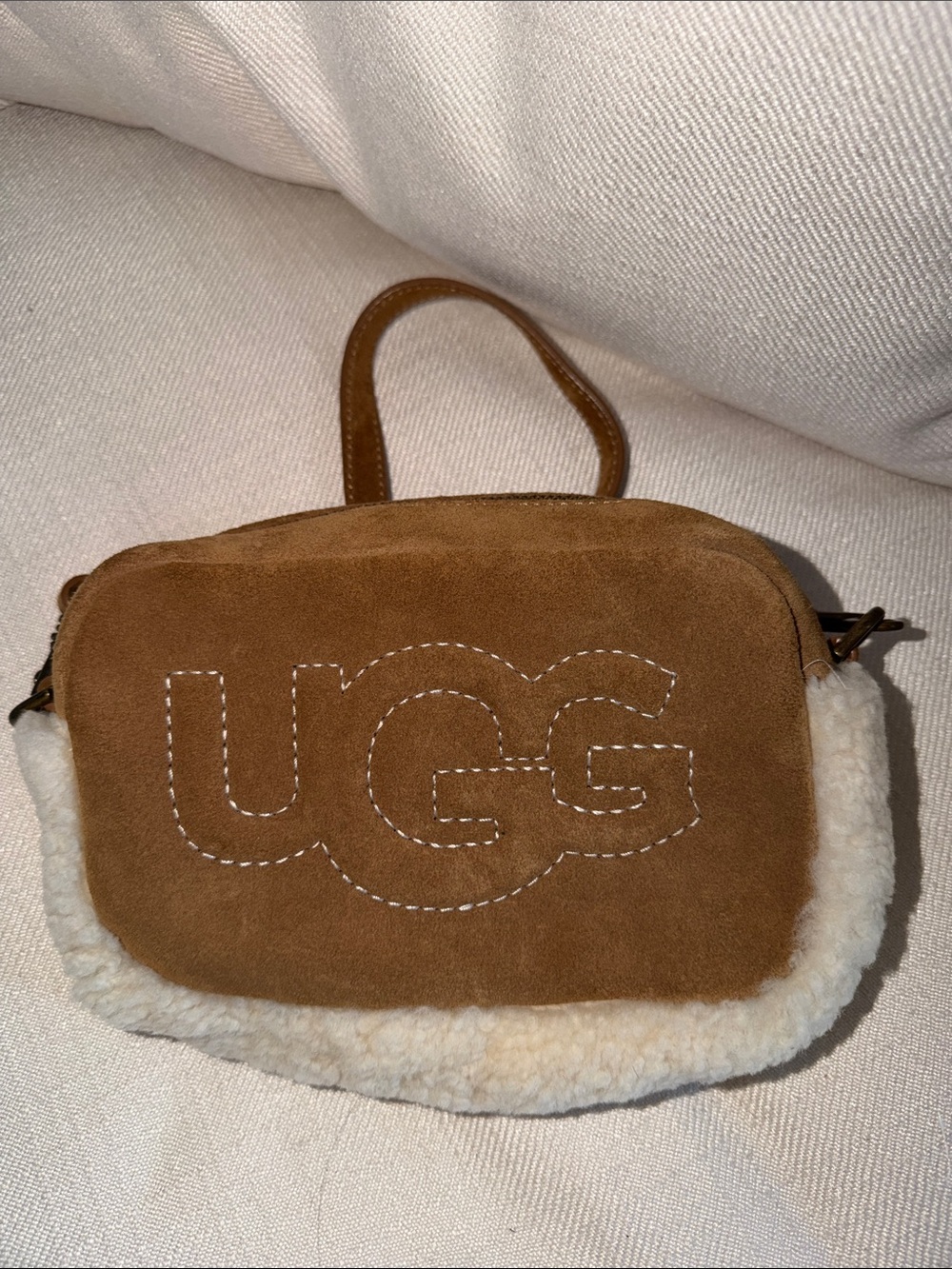 UGG Chestnut Brown Suede Crossbody